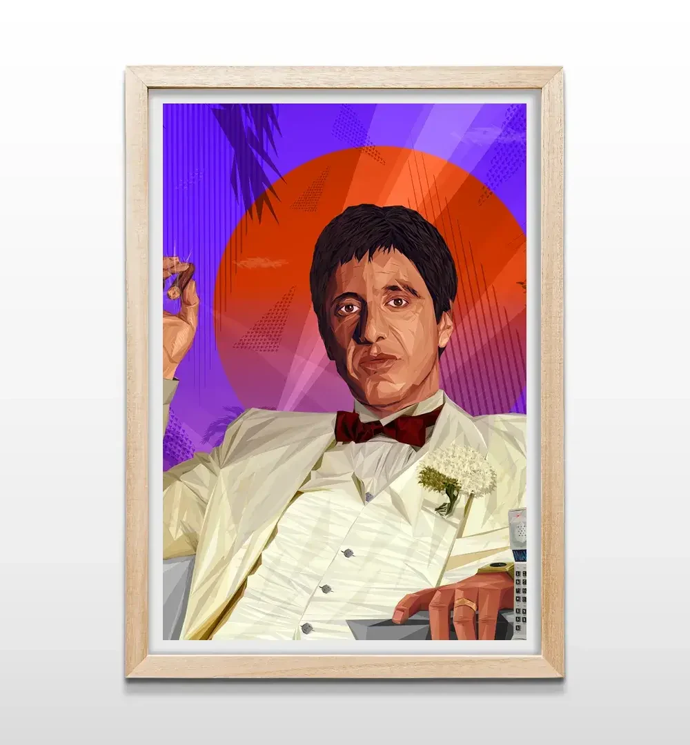 cuadro tony montana rectangular natural