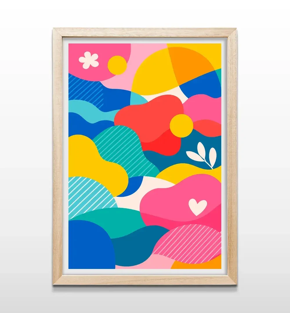 cuadro abstracto colores rectangular natural