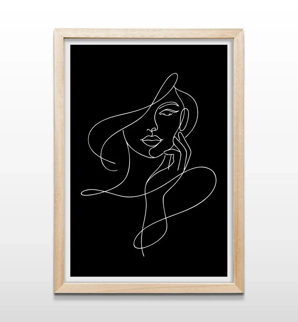 cuadro abstracto mujer rectangular natural