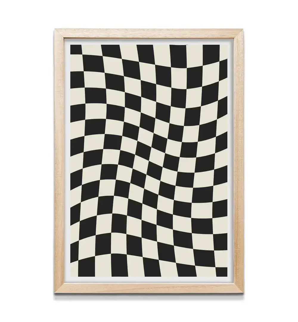 cuadro bandera a cuadros rectangular natural