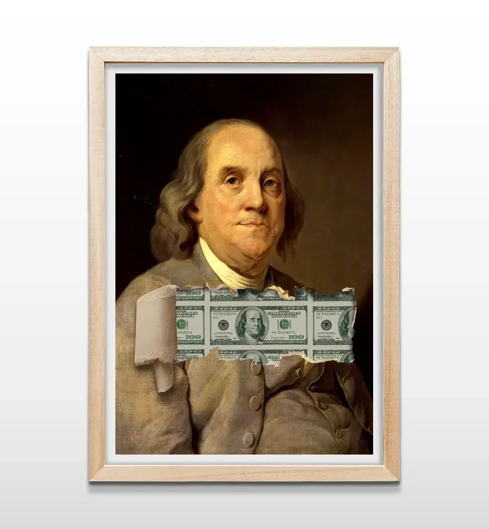 cuadro benjamines dolar rectangular natural