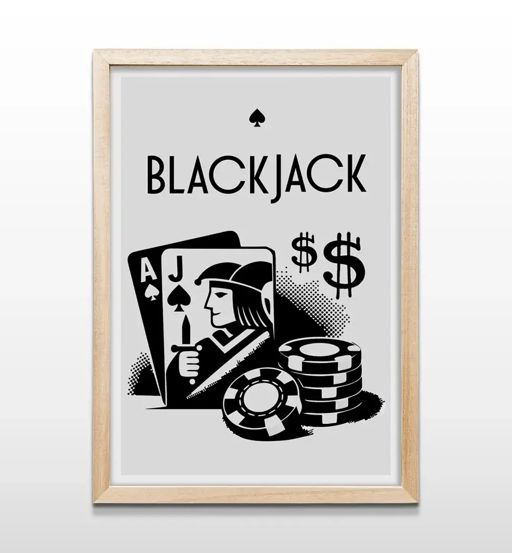 cuadro blackjack rectangular natural