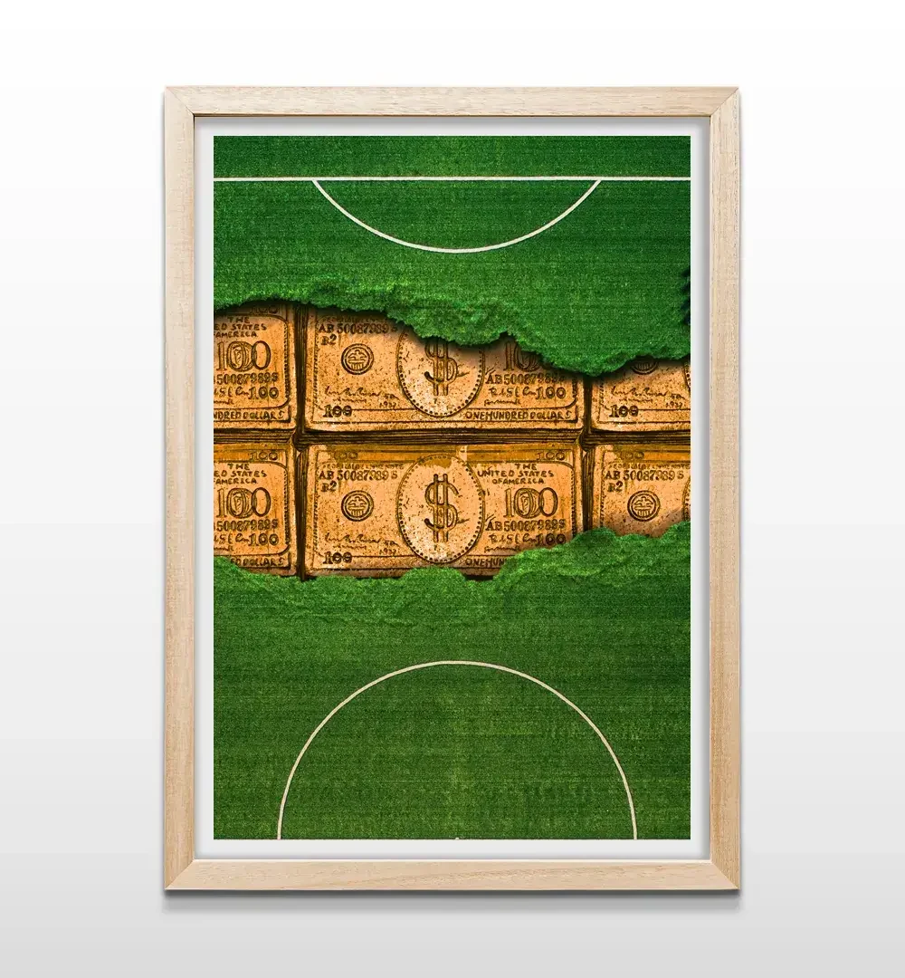 cuadro cancha kilates rectangular natural