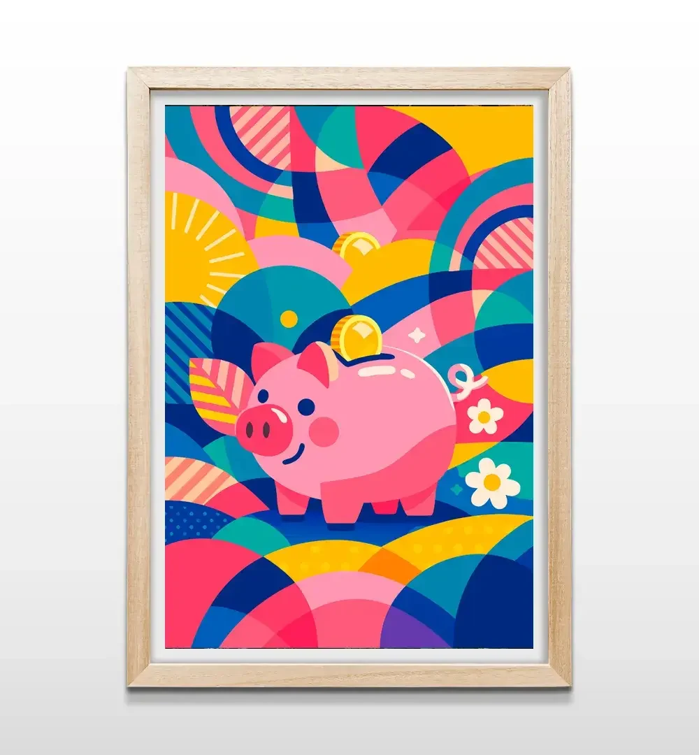 cuadro alcancia rectangular natural