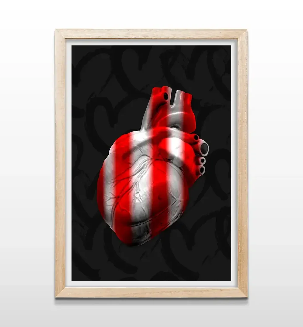 cuadro corazón pincha natural