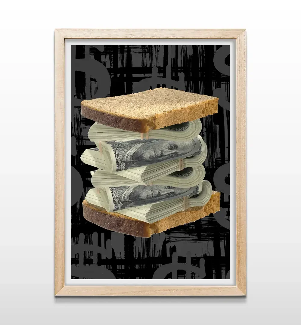 cuadro desayuno de campeones rectangular natural