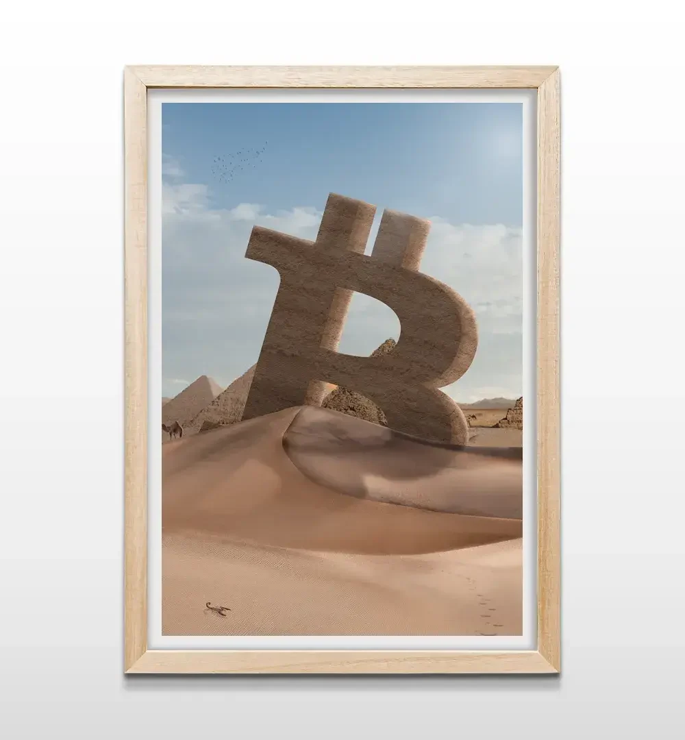 cuadro desierto cripto rectangular natural