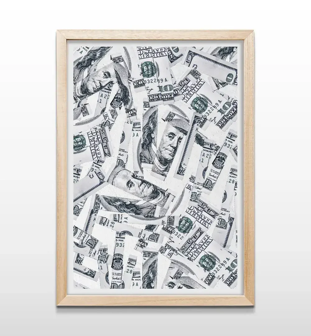 cuadro dolar crisis rectangular natural