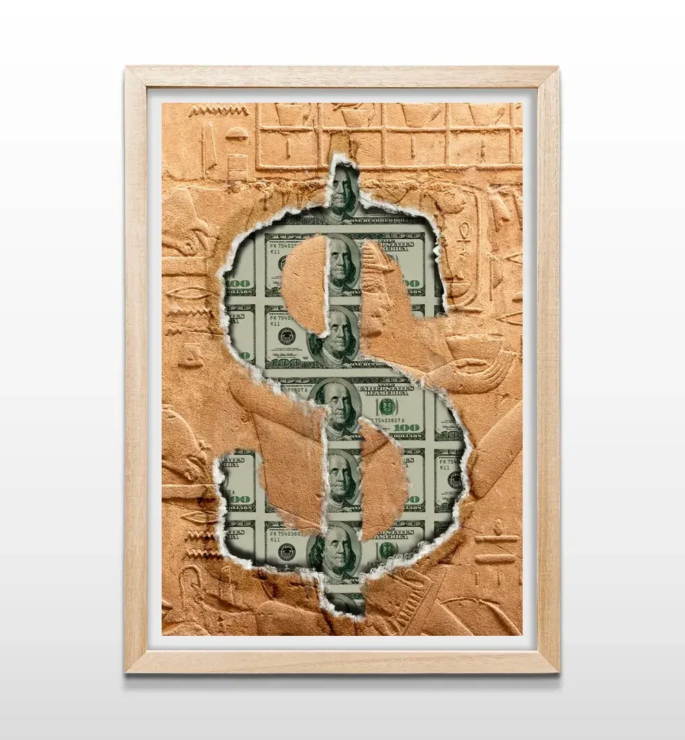 cuadro dolar historico rectangular natural