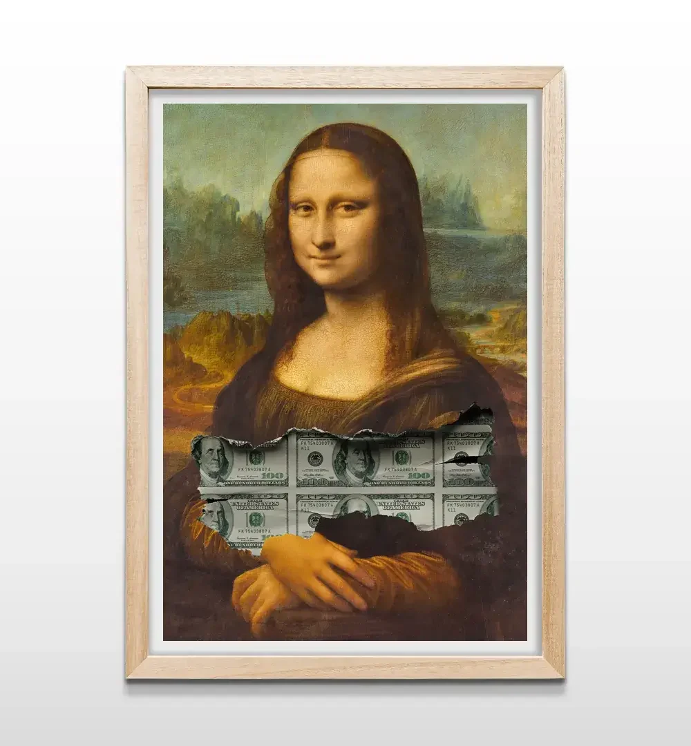 cuadro dolares ocultos rectangular natural