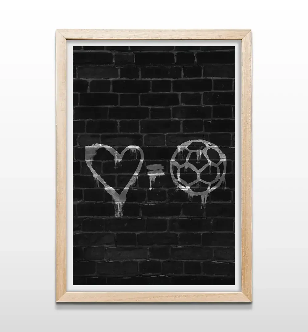 cuadro fútbol graffiti rectangular natural