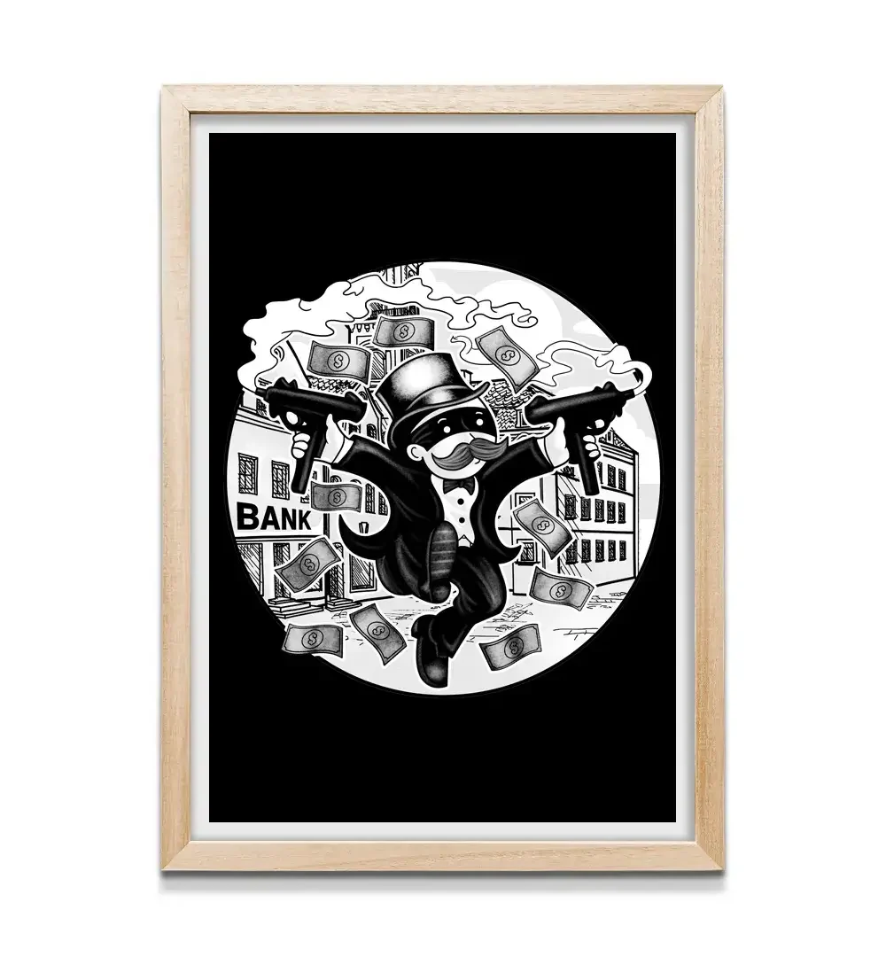 cuadro gangster rectangular natural