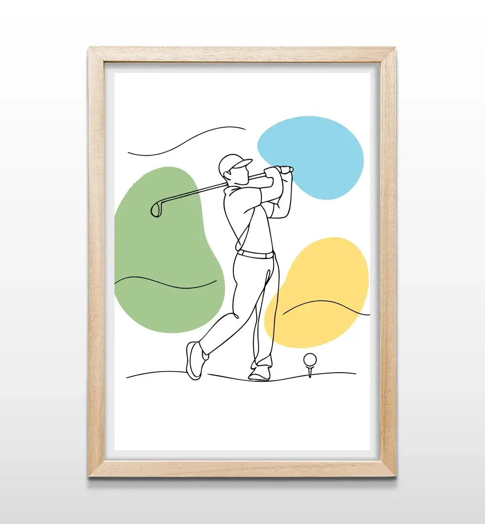 cuadro golf rectangular natural