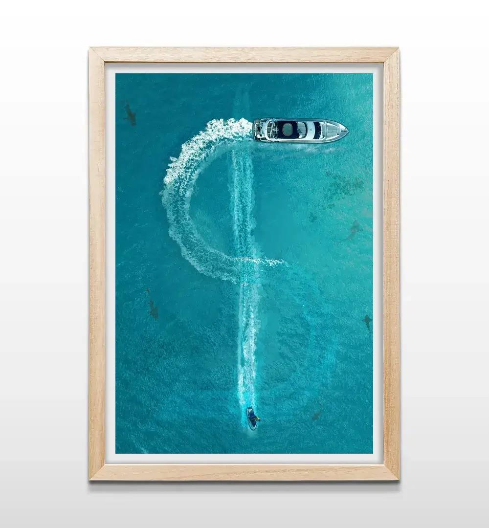 cuadro ibiza rectangular natural