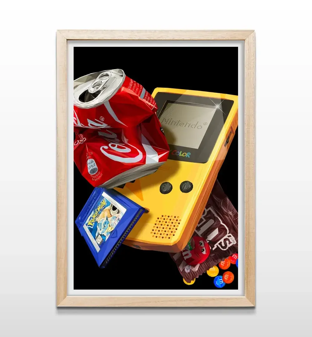 cuadro infancia 1990 rectangular natural