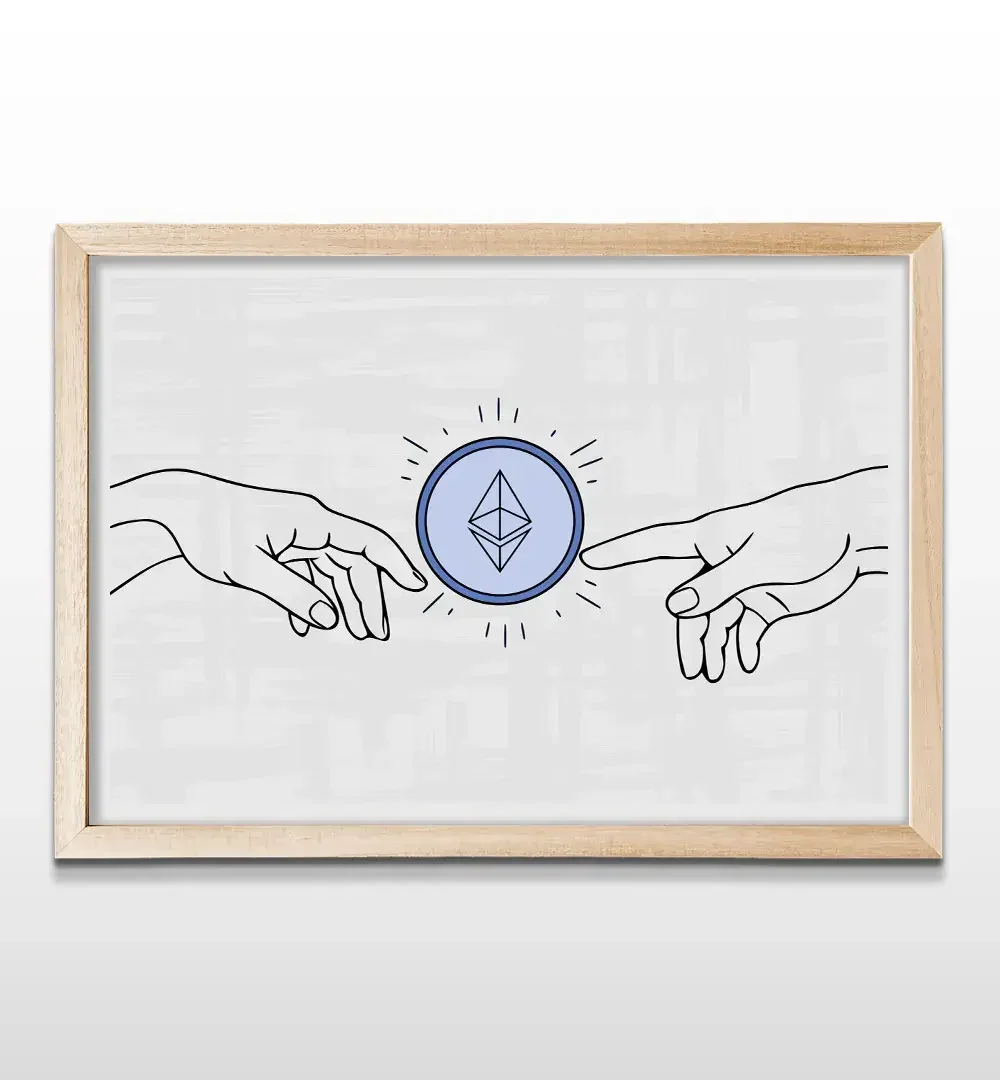 cuadro la creación ethereum rectangular natural