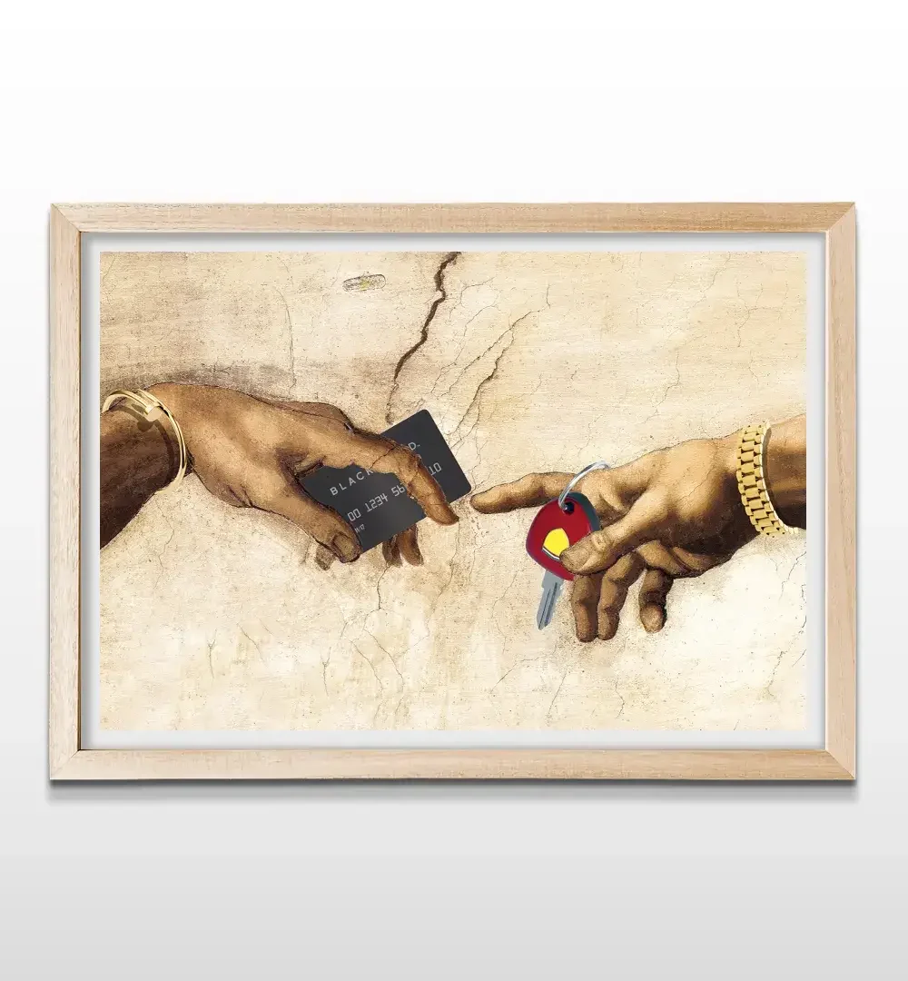 cuadro la creacion lujo rectangular natural