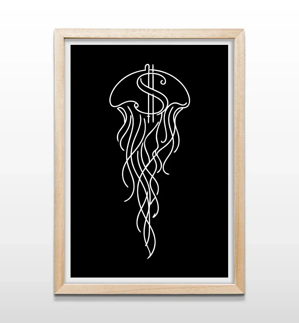 cuadro medusa dolar rectangular natural