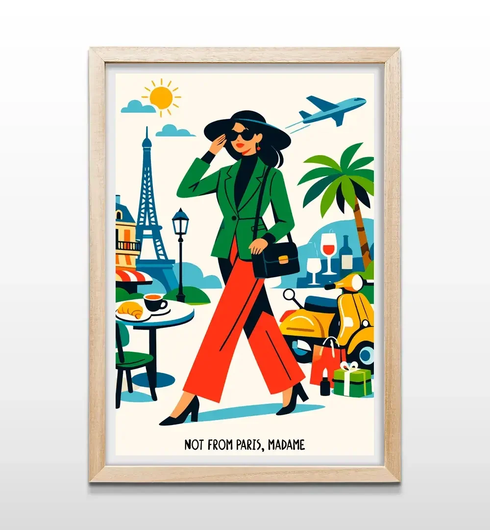 cuadro not from paris madame rectangular natural