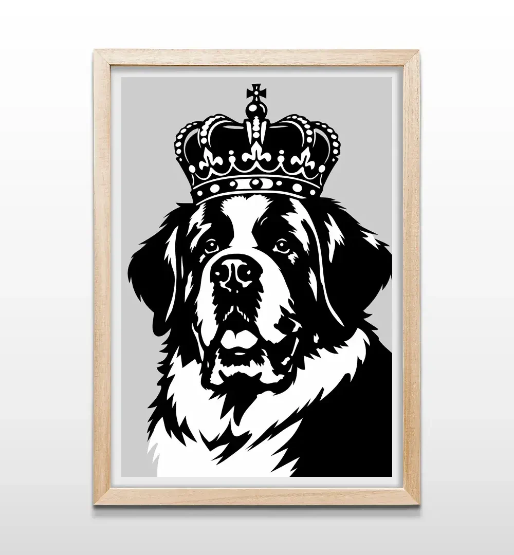 cuadro rey san bernardo rectangular natural