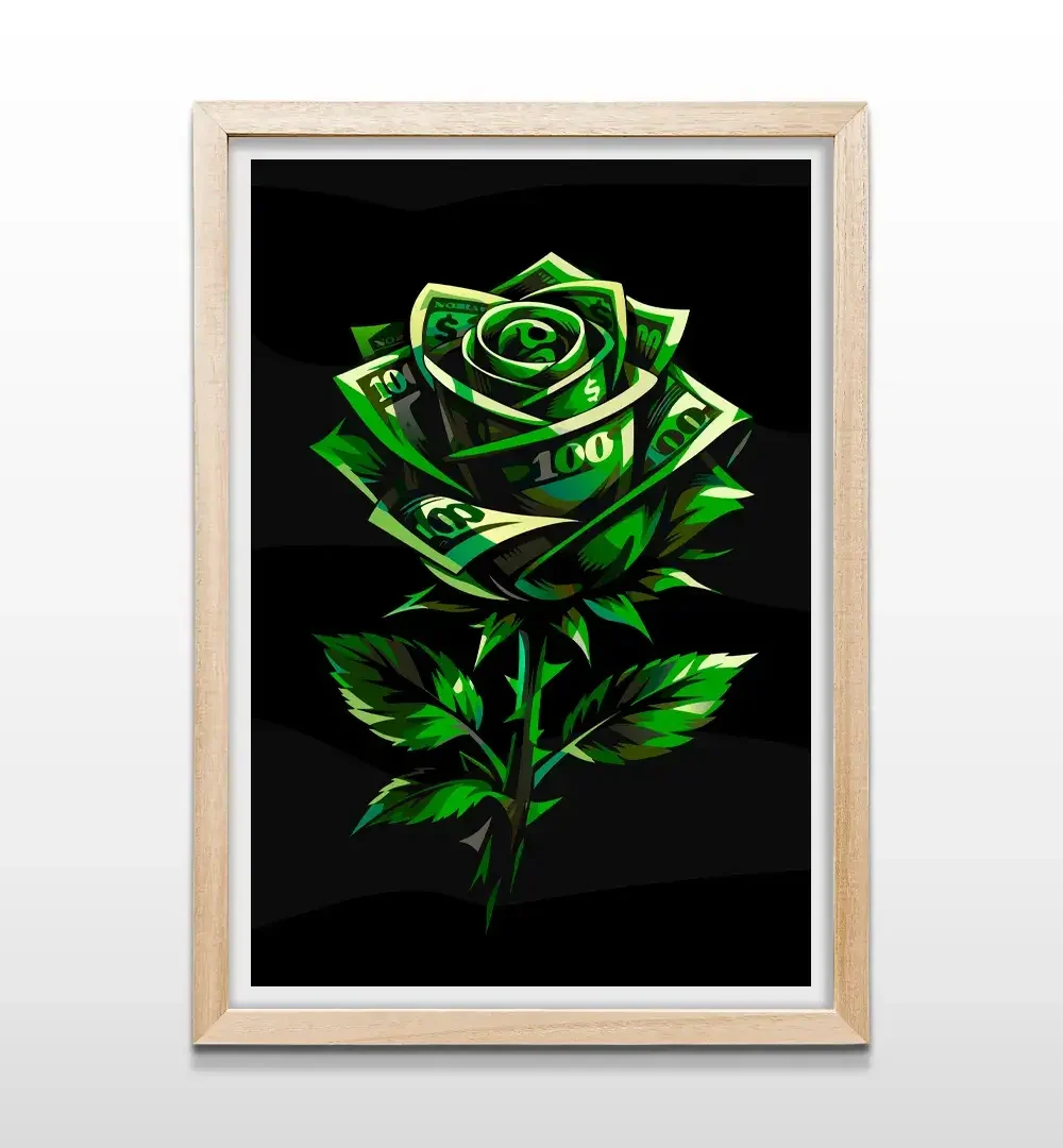 cuadro rosa dolar rectangular natural