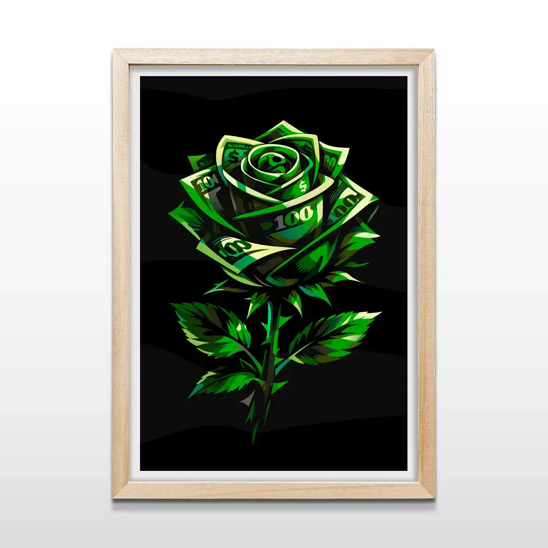 cuadro rosa dolar rectangular natural