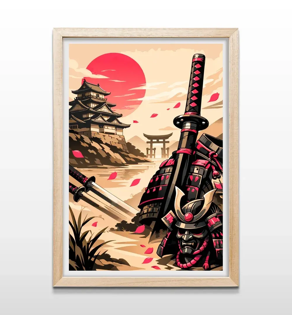 cuadro samurai natural