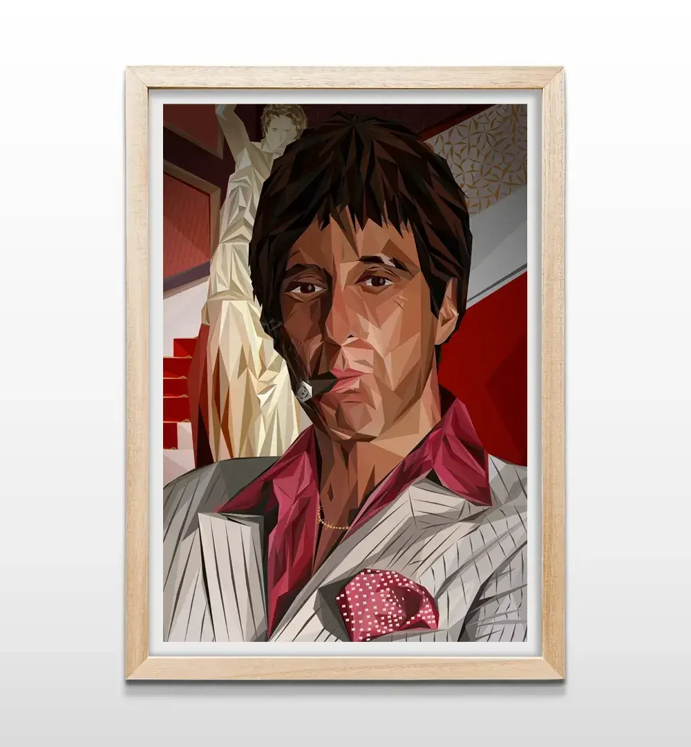 cuadro caracortada rectangular natural