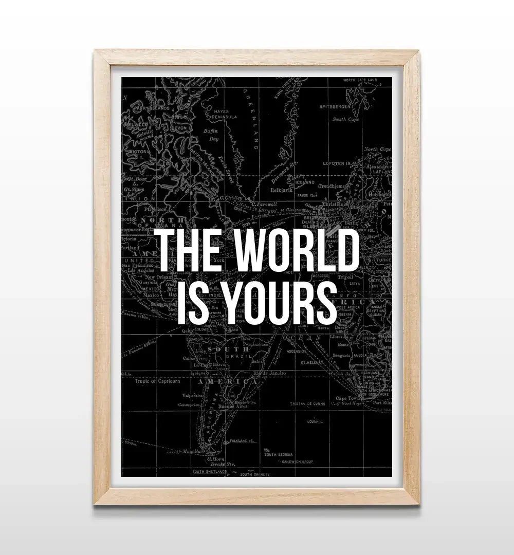 cuadro the world is yours rectangular natural