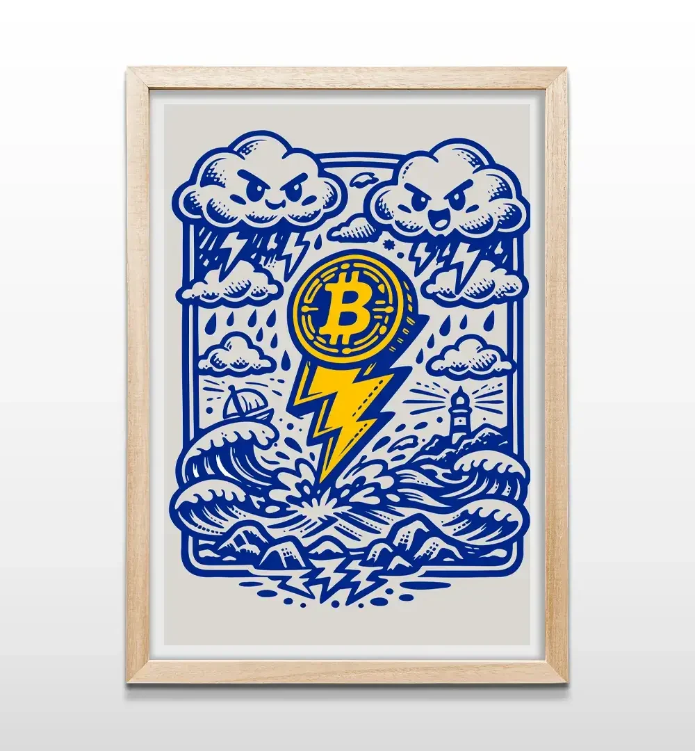 cuadro tormenta bitcoin rectangular natural