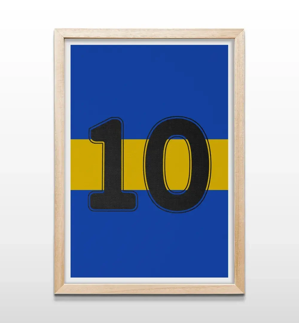 cuadro camiseta 10 de boca natural