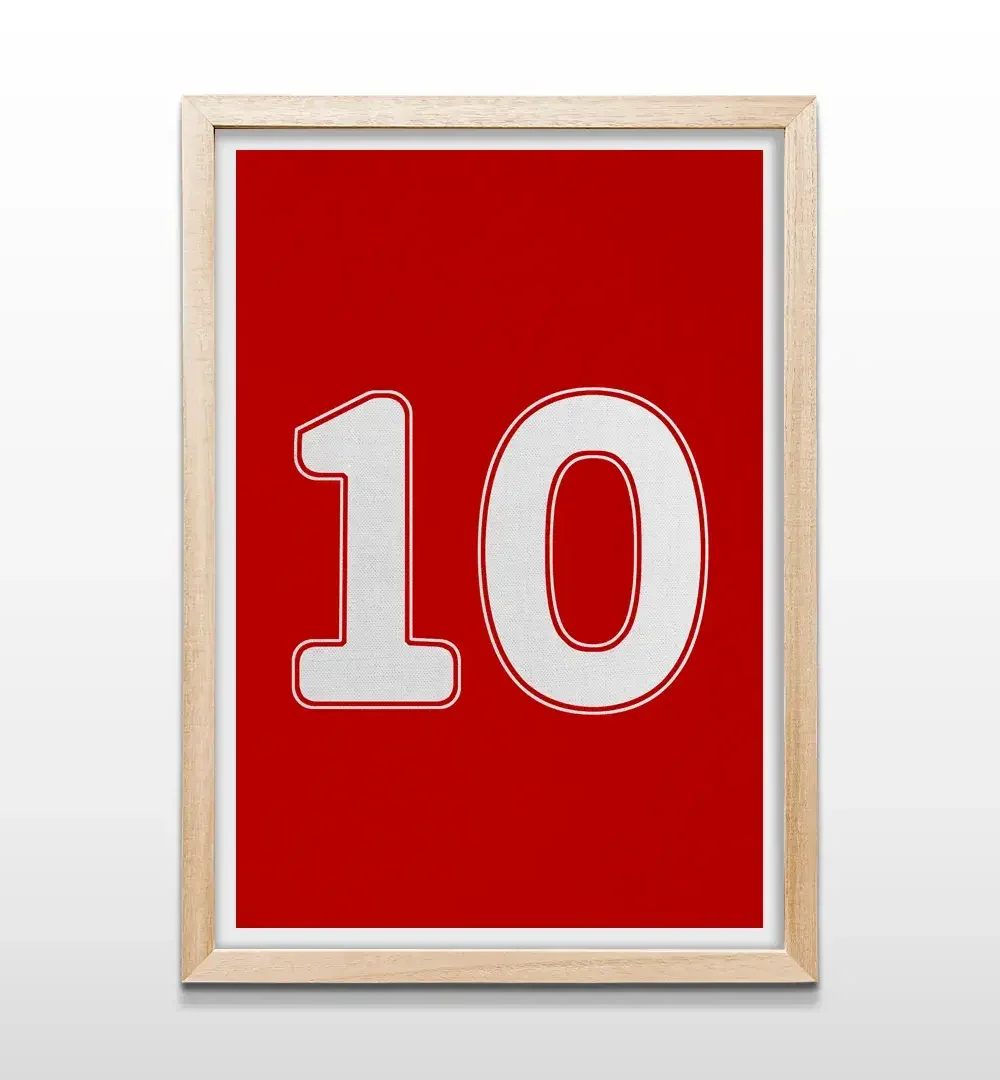 cuadro camiseta 10 de independiente natural