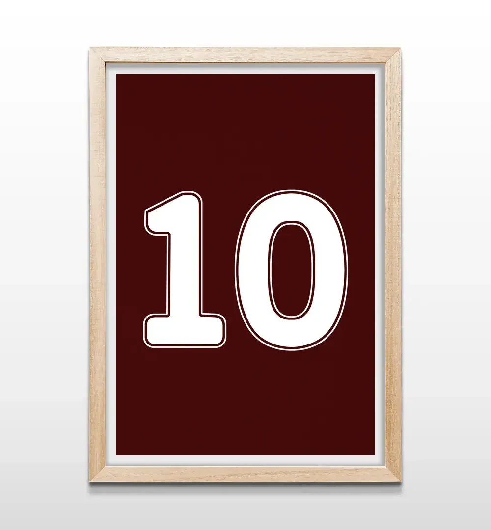 cuadro camiseta 10 de lanus natural