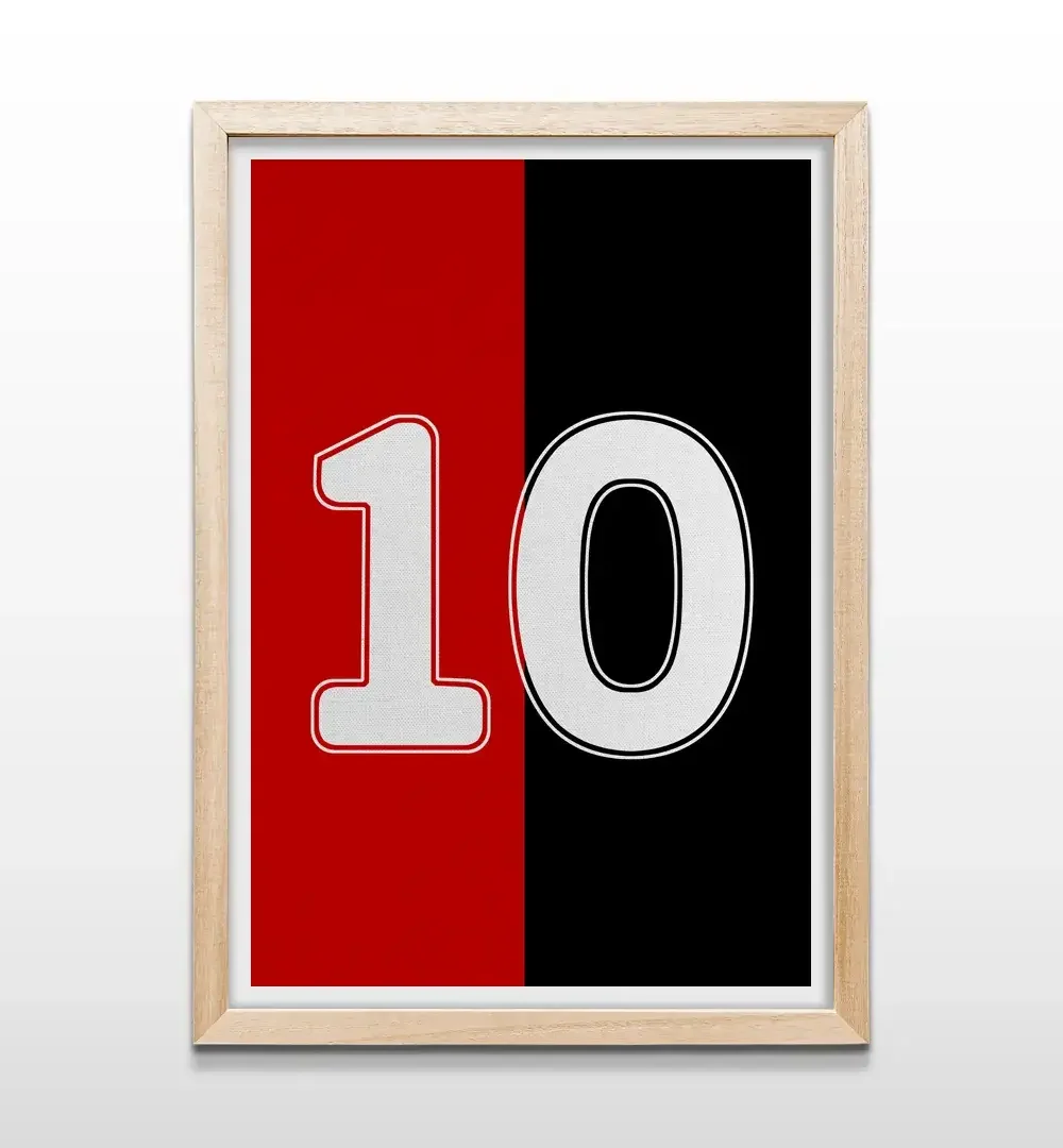 cuadro camiseta 10 de newells natural