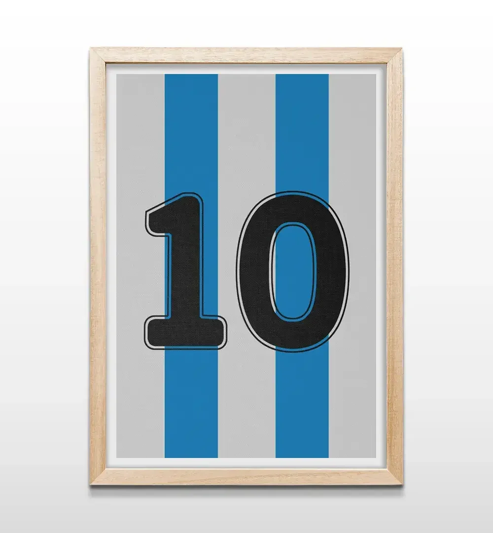 cuadro camiseta 10 de racing natural