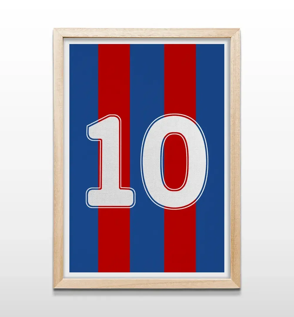 cuadro camiseta 10 de san lorenzo natural