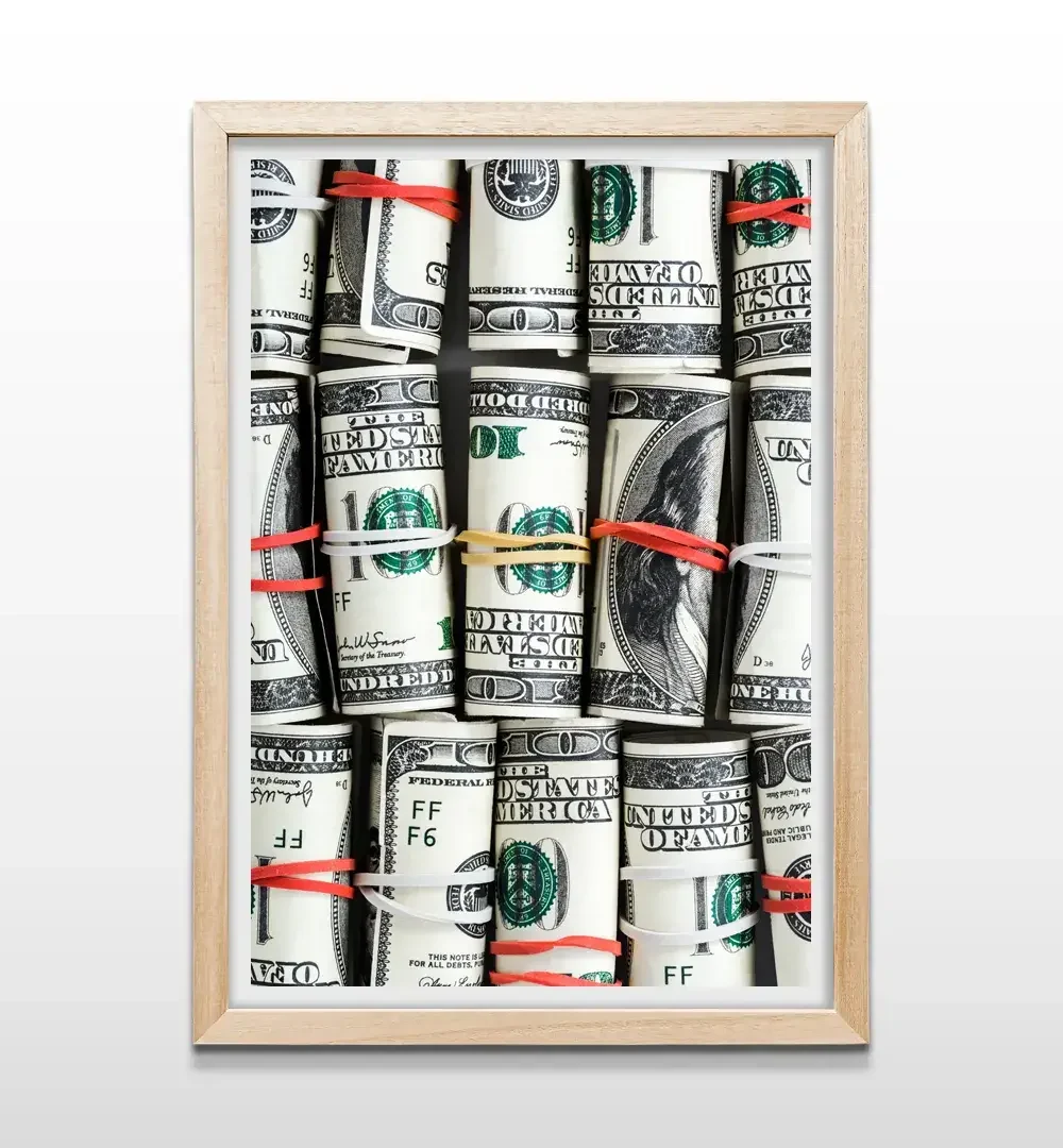 cuadro dolares rectangular natural