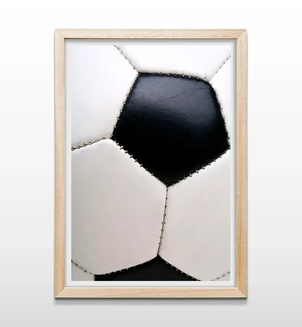cuadro pelota de fútbol rectangular natural