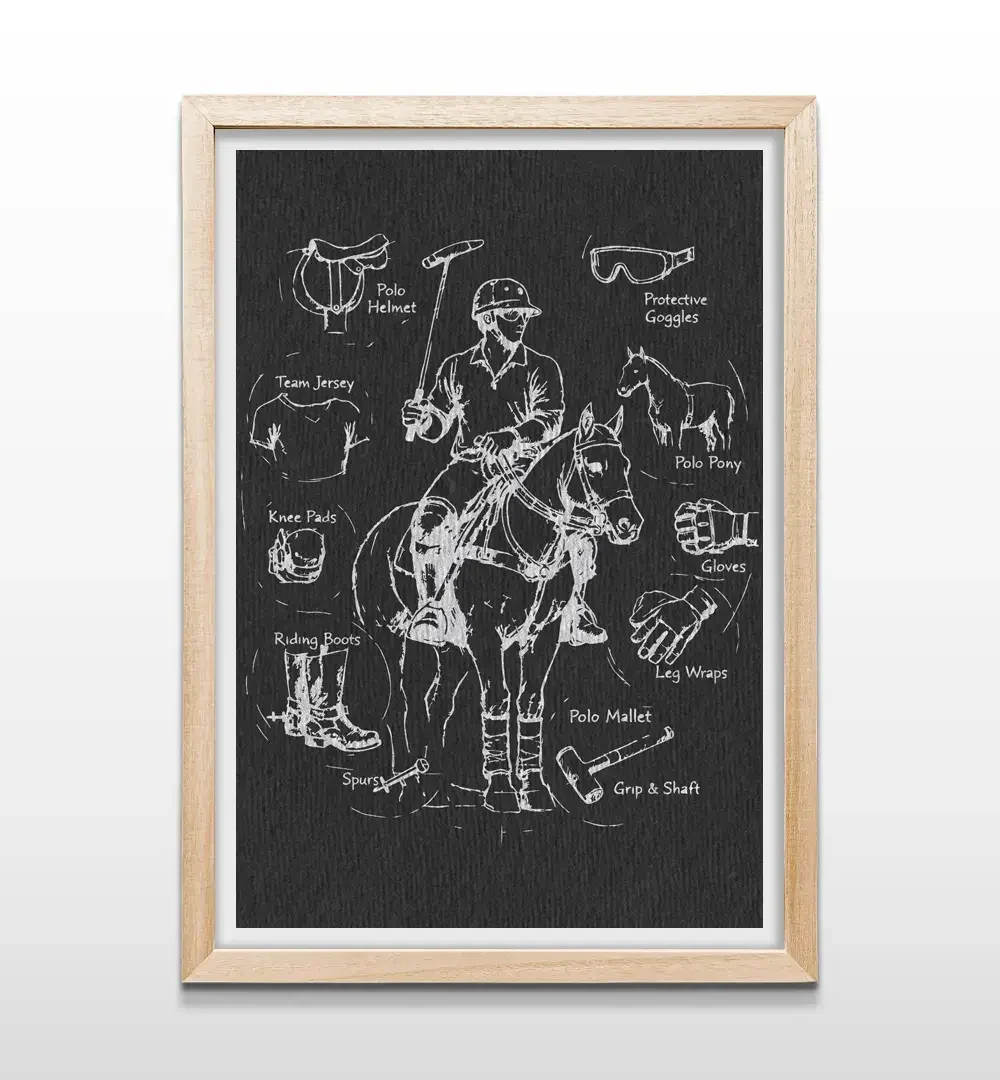 cuadro polista rectangular natural