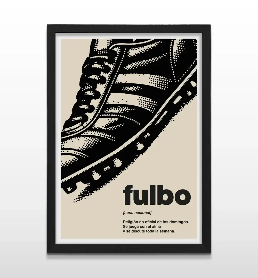 Cuadro moderno de fútbol con marco negro, decoración para fanáticos del deporte y regalo ideal para futbolistas