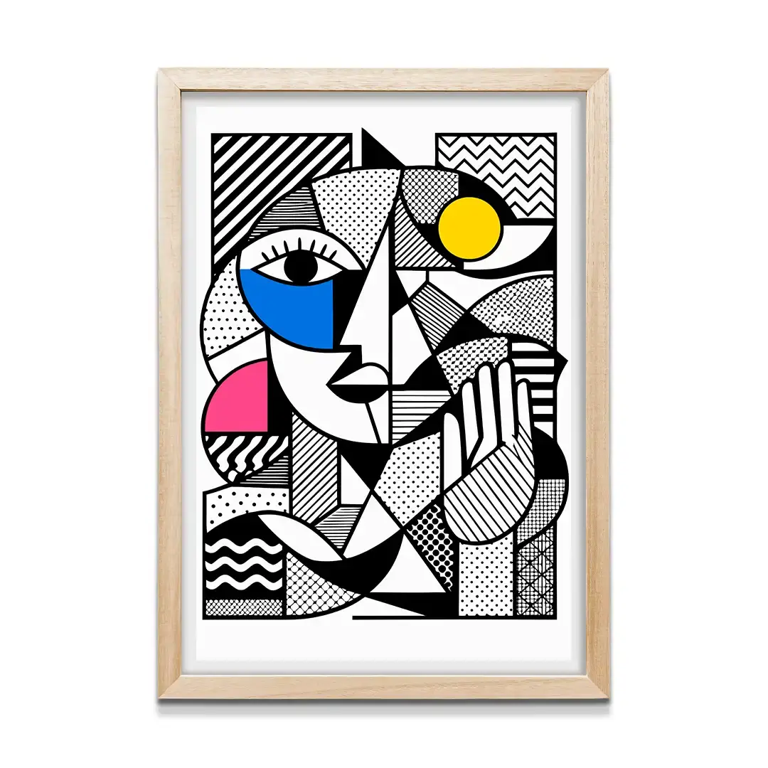 Cuadros abstractos con composiciones que transforman espacios